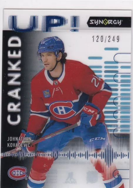 22/23 Ud Synergy Jonathan Kovacevic Cranked Up! Blue Rc Rookie /249