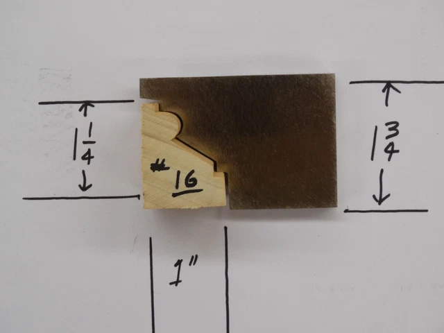 Shaper/Molder Custom Corrugated Back/CB Knives For 1" x 1 1/4" Panel Molding