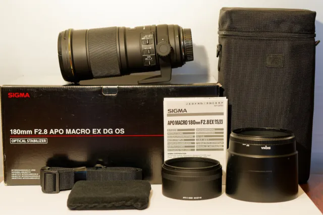 Objectif SIGMA 180mm Macro f2.8 EX DG OS HSM Canon à réviser