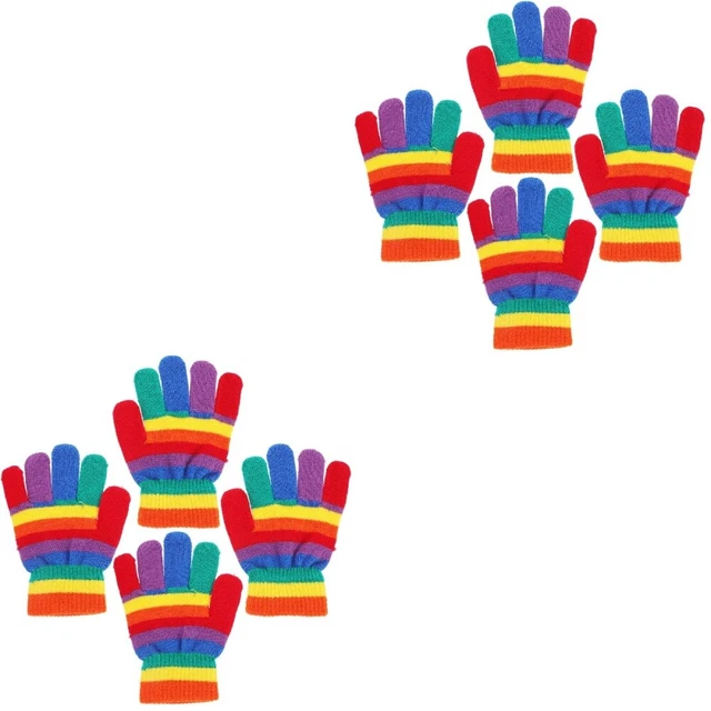 4 paia guanti bambini caldi bambini regali invernali unisex