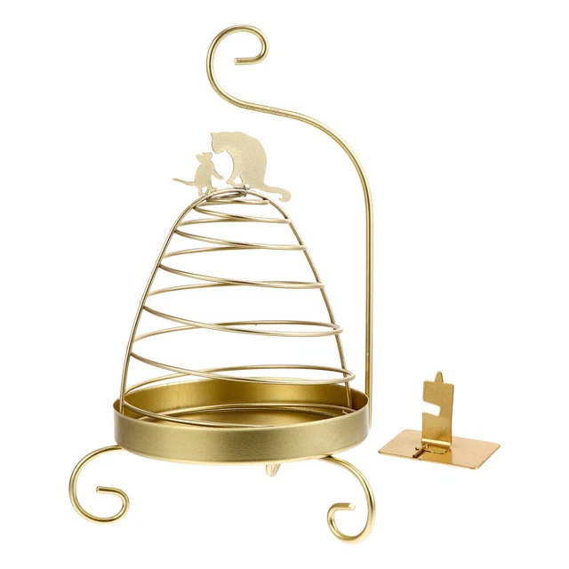 Halterregal mit Hakenhalterständer für den Heimgebrauch (golden)