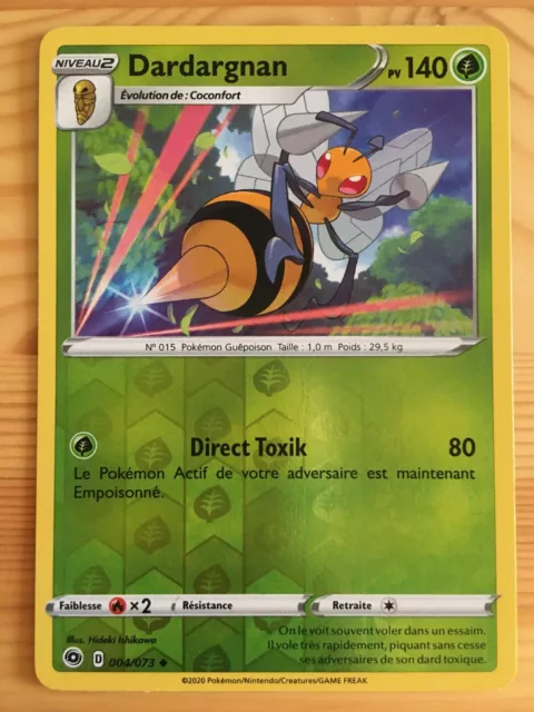 Carte Pokémon REVERSE Dardargnan 004/073 EB3.5 La Voie du Maitre Français NEUF