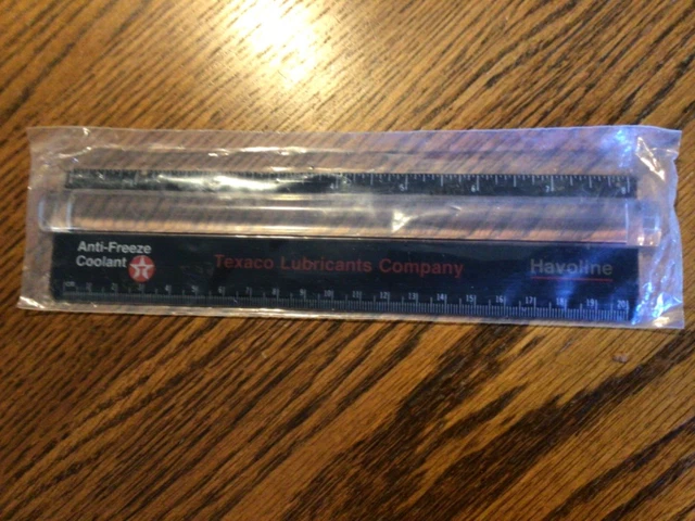 Texaco Anti Freeze Ruler 1990 s. In orginal Wrapping