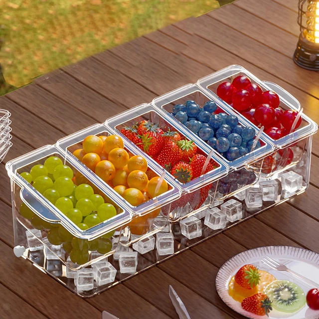 Distributeur De Condiments En Plastique 6 Compartiments Noir