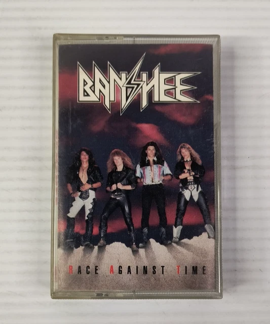 BANSHEE ‎– Race Against Time : 1989 LP EX (LOOKS UNPLAYED) PROMO W