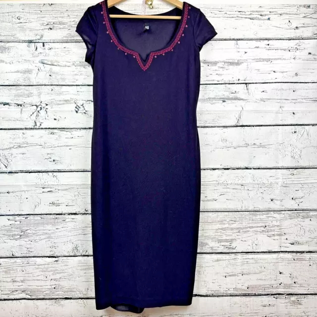 Laundry by Shelli Segal Women's Purple Sleeveless Dress [Size 10] Made in USA