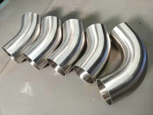 Sanitary Solutions 4in tubing 304-stainless seamless 45 degree bends. Industrial