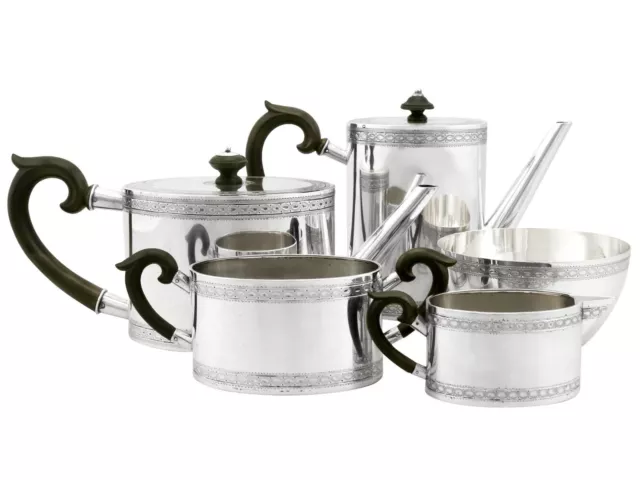 Antique Continental Silver Five Piece Tea and Coffee Set 1900-1940
