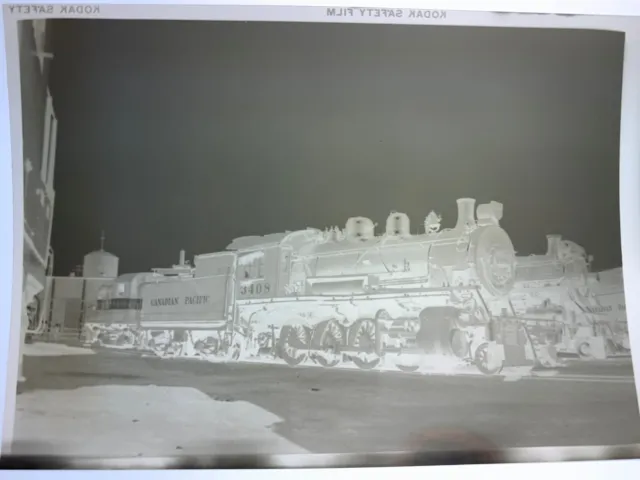 Original Negative Canadian Pacific Rwys Steam 2-8-0 # 3408  Ottawa 1940'S