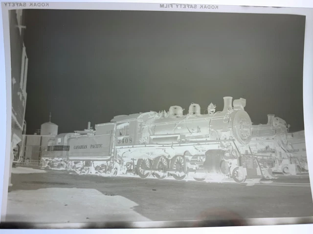 Original Negative Canadian Pacific Rwys Steam 2-8-0 # 3408  Ottawa 1940'S