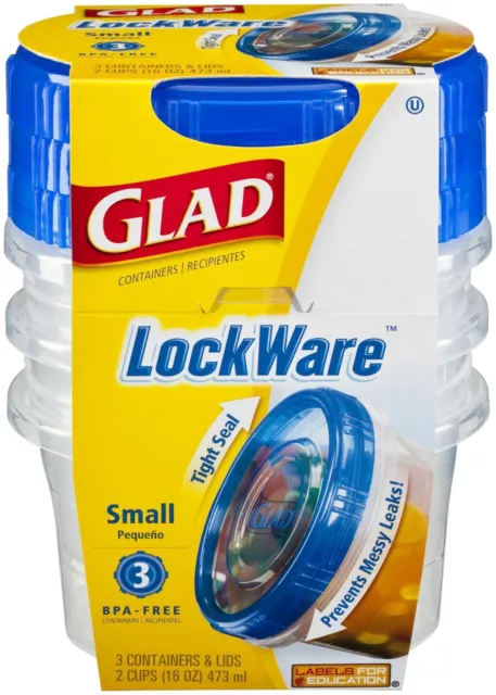 Glad for Kids Unicorns GladWare To Go Storage Containers with Lids 24oz