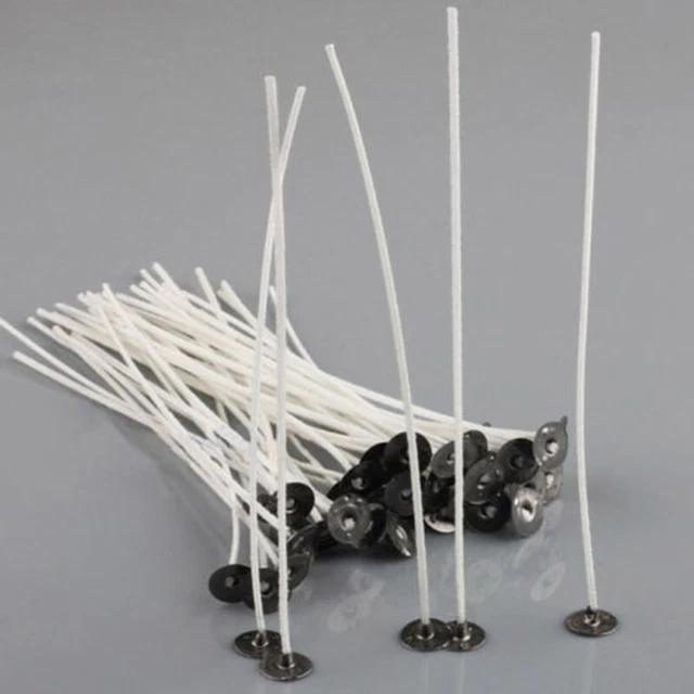 100 mm mechas de velas 10 cm 30 piezas núcleos de 30x 4 pulgadas kits de algodón para hacer nuevos