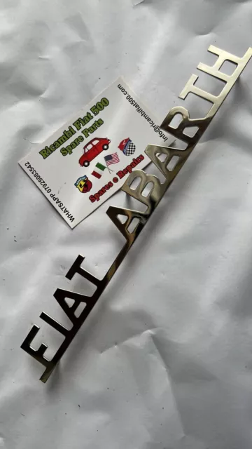 Classic Fiat 500 Abarth Rear Badge “Fiat Abarth” New