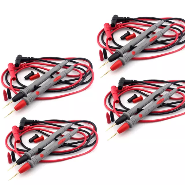 4x 20A 1000V Universal Digital Multimeter Test Leads Needle Probe Pen Wire Cable