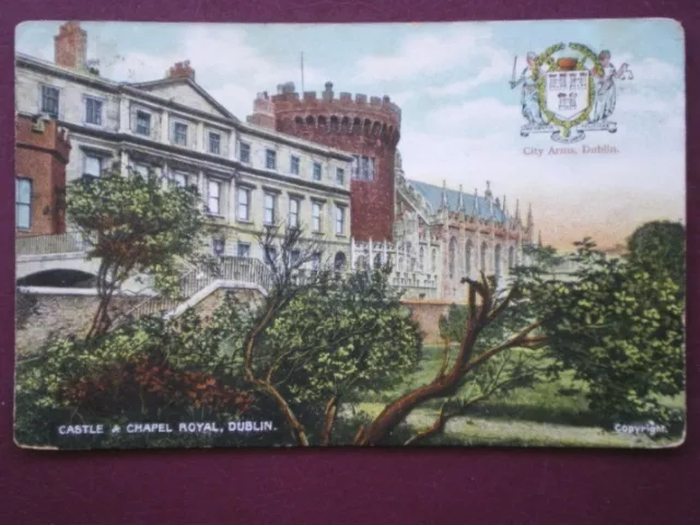 Postcard Dublin Castle & Chapel Royal C1909