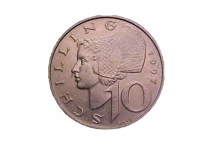 1997 AUSTRIA 10 Schilling KM# 2918 - Nice High Grade Collector Coin!-c3617xux