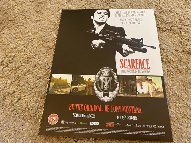 VBK10 ADVERT 11X8 Playstation 2 Xbox Scarface Game EUR 12 79