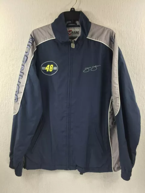 NASCAR Chase Authentics Jimmie Johnson 48 Lowe's Full Zip Nylon Jacket Men's M