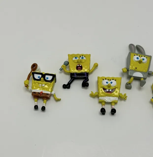 2003 Lot Of 8 Sponge Bob Character Figurines Sandy Patrick Squidward 2