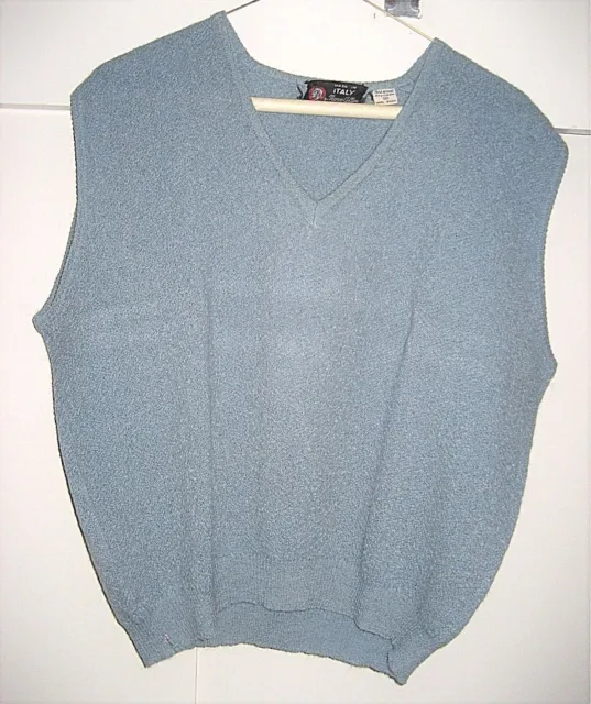 VINTAGE 1950S MARCO Cellini Blue Alpaca Wool Sweater Vest-Made in Italy ...
