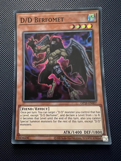 OP19-EN007 D/D Berfomet Super Rare 1st Edition NM Yugioh Card