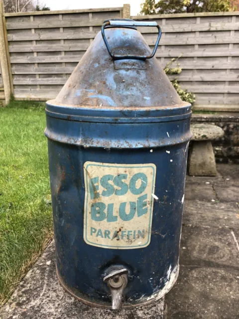 Vintage Esso Blue Paraffin Can