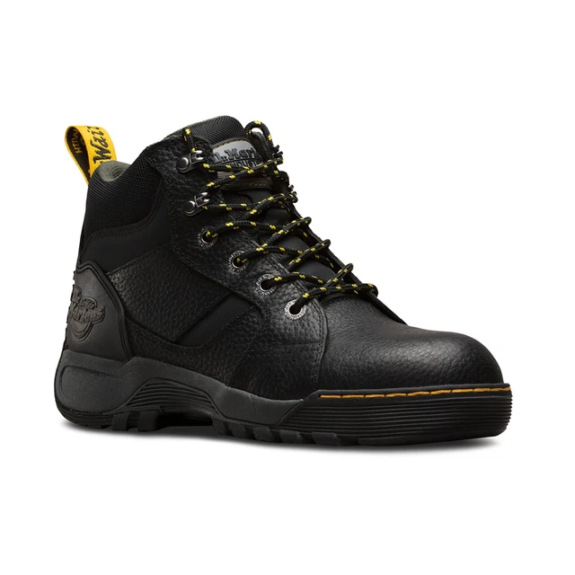 Dr Martens Grapple ST S1 DM Docs Steel Toe Cap Black Leather Work Safety Boots