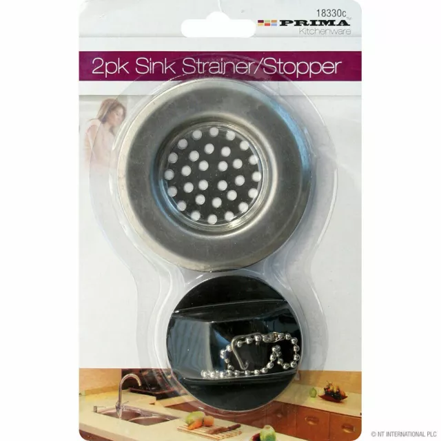 Sink STRAINER Kitchen Drain PLUG HOLE Bath Basin Steel Hair Catcher Cover Filter