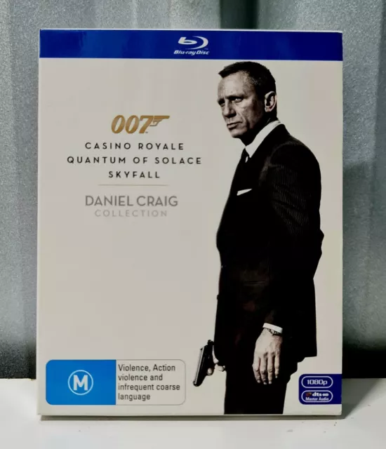 James Bond 007: The Daniel Craig 3 Film Collection - Reg B 3 × Disc Bluray Set.