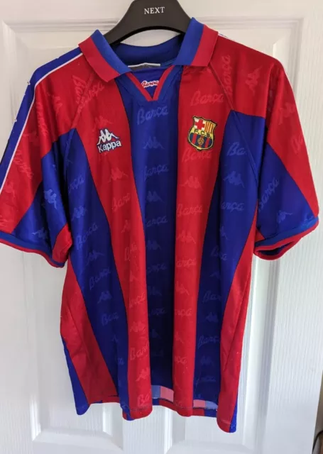 1995-97 Genuine Barcelona Football Shirt Vintage Rare Jersey Soccer Original