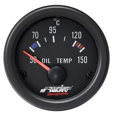 Simoni Racing Performance 2 Inch Electrical Carbon Look Oil Temperature Gauge