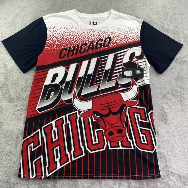 Mens XL UNK Chicago Bulls T Shirt Jersey NBA Basketball Tee All Over Print