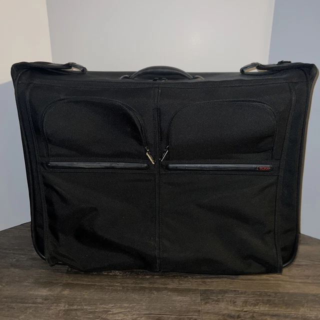 TUMI Black Alpha Ballistic Nylon Long Wheeled Garment Bag Luggage 22031D4