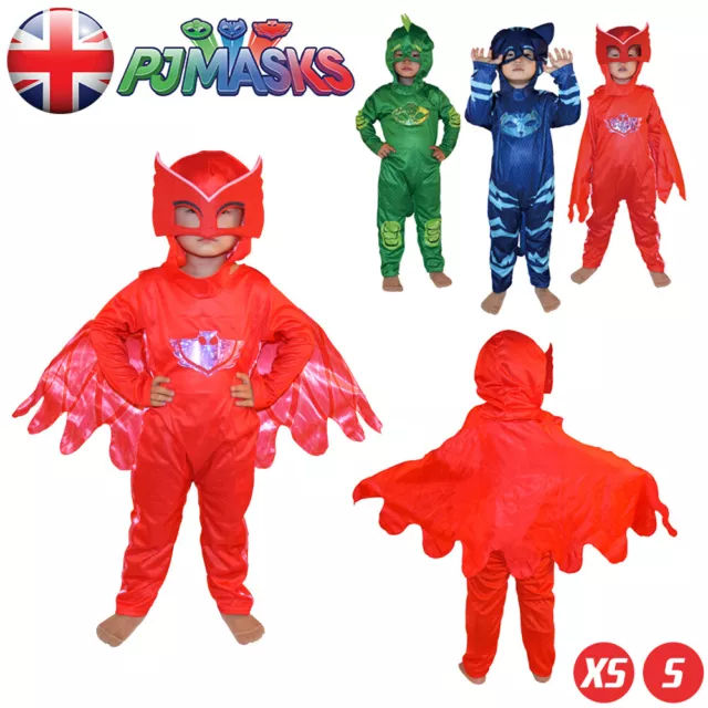 OFFICIAL UK PJ Masks Boys Girls Superhero Kids Child Fancy Dress Costume Outfit