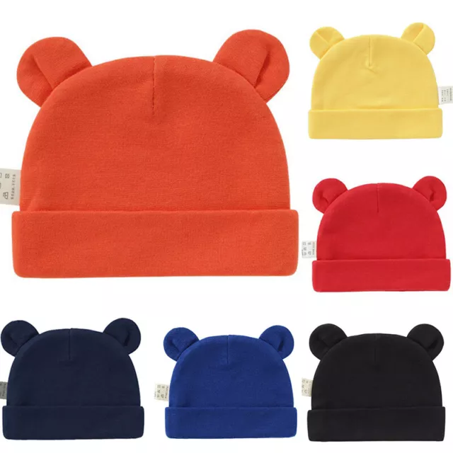 Newborn Beanie Girls Cute Baby Hat Boys Soft Elastic Baby Cap Cotton 1 X Hat