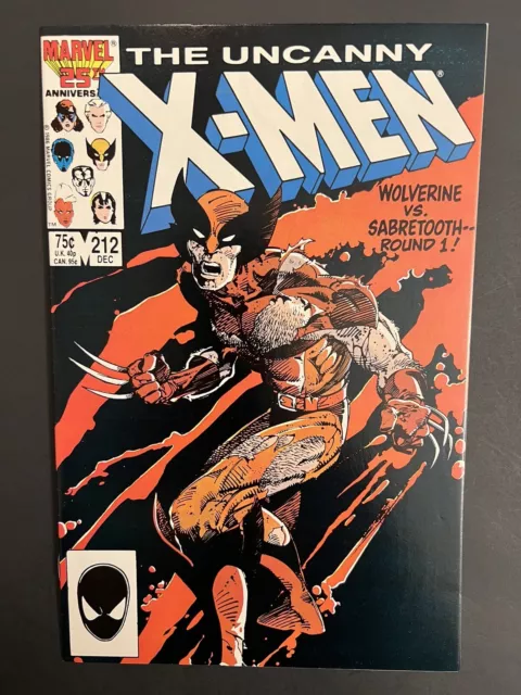 Uncanny X-Men #212 Wolverine Vs. Sabretooth! Marvel 1986 NM 🔥