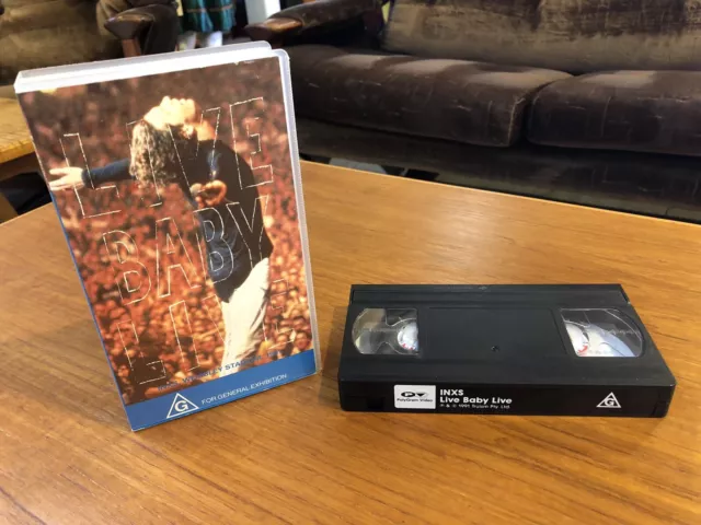 INXS - LIVE BABY LIVE - Wembley Stadium 1991 VHS Tape Pal  (vgc) FREE POST!