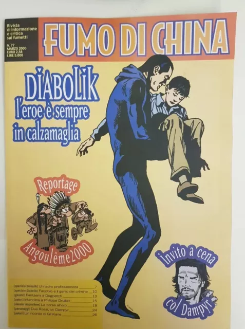 DIABOLIK  FUMO DI CHINA N° 77 Marzo 2000-DIABOLIK L'EROE È SEMPRE IN CALZAMAGLIA