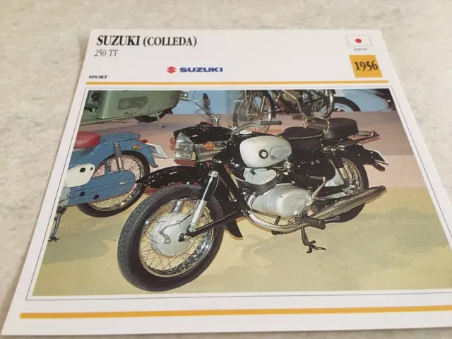 Plug Motorcycle Collection Atlas Motorbike Suzuki Colleda 250 Tt 1956