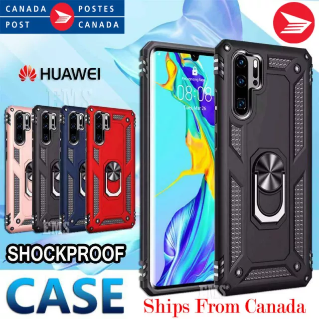 For Huawei P30 / Lite Pro Shockproof Case 360 Magnetic Ring Armor Cover