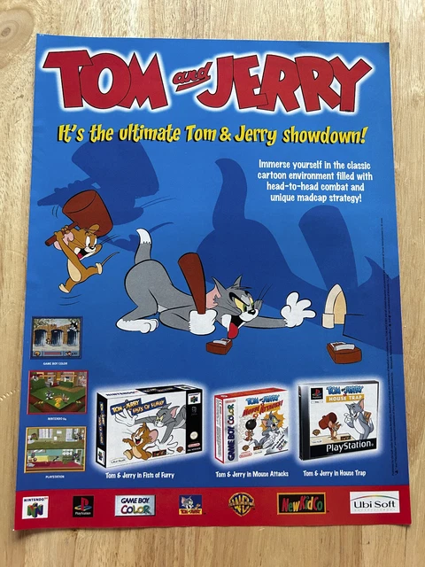 VINTAGE PLAYSTATION TOM and Jerry Game Original Advert Advertising £6. ...