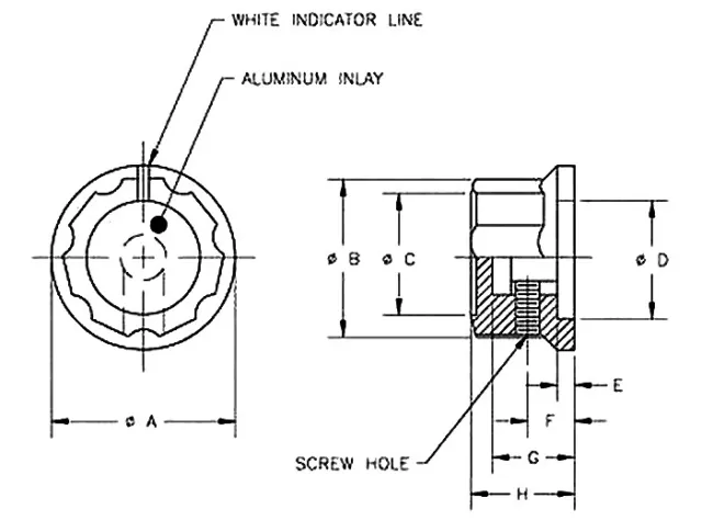 23mm Potentiometer Knob Volume Amp Dial RV16 6mm Hole for Shaft Radio Tuner DIY 3