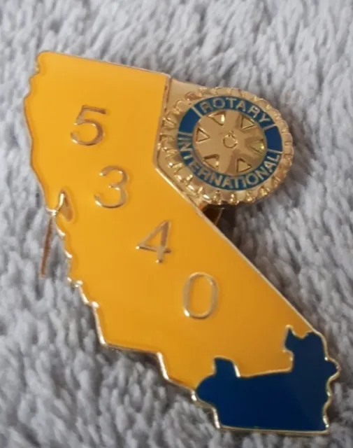 ROTARY INTERNATIONAL Collectors Enamel Pin Badge DISTRICT 5340 California
