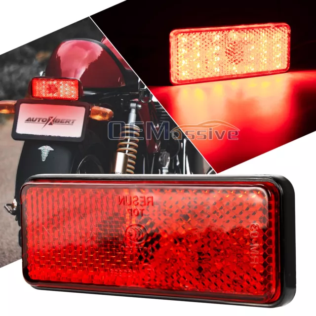 LED Car Motorbike Motorcycle Reflector Light Rear Tail Running Brake Stop Lamp