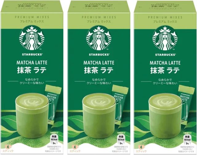 Nestle Starbucks Premium Mix Matcha Latte Stick Coffee 4P x 3 Boxes From Japan