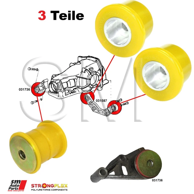 BMW E36 M3 rear axle, differential suspension socket 33172228147