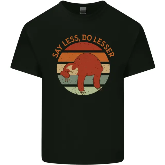 T-shirt bambini slogan Sloth Say Less Do Lesser divertente