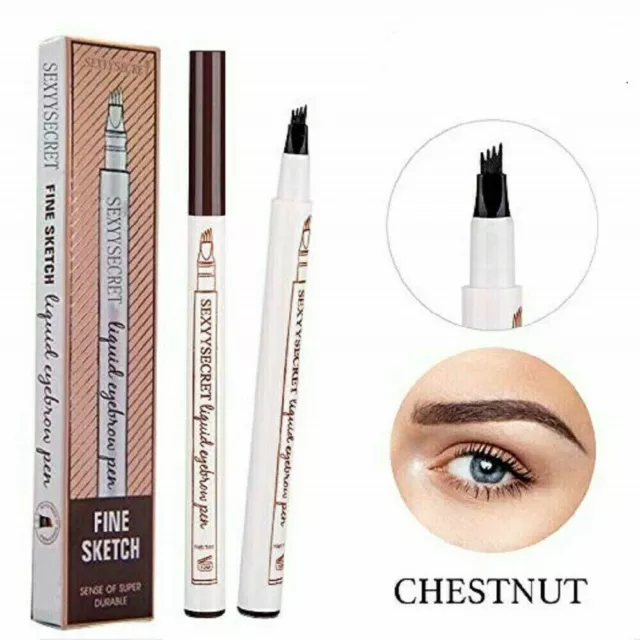 Waterproof Microblading Eyebrow Eye Brow Eyeliner Pen Pencil Brush Makeup Tools