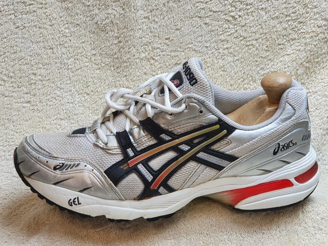 BASKETS HOMME ASICS Gel 1090 blanc argent noir rouge Royaume Uni 8