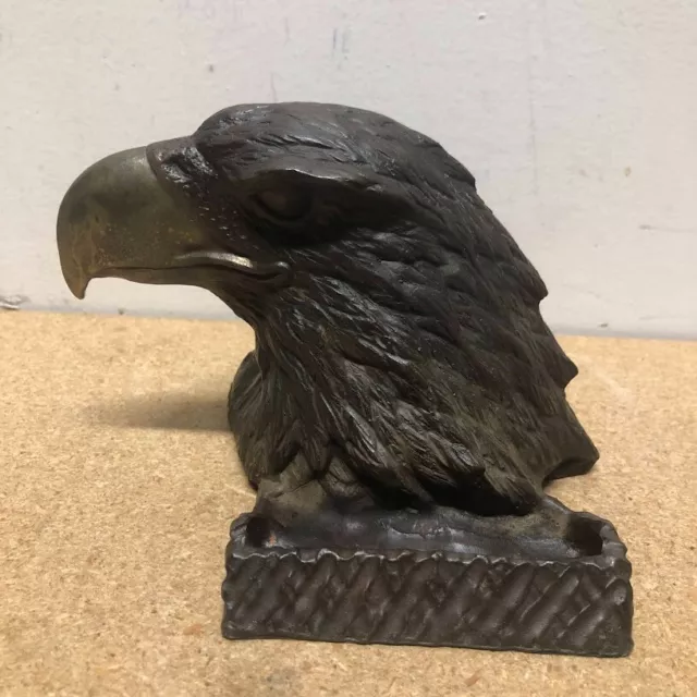 Solid Bronze Eagle Bird Head Statue Art Sculpture by Houston Scott